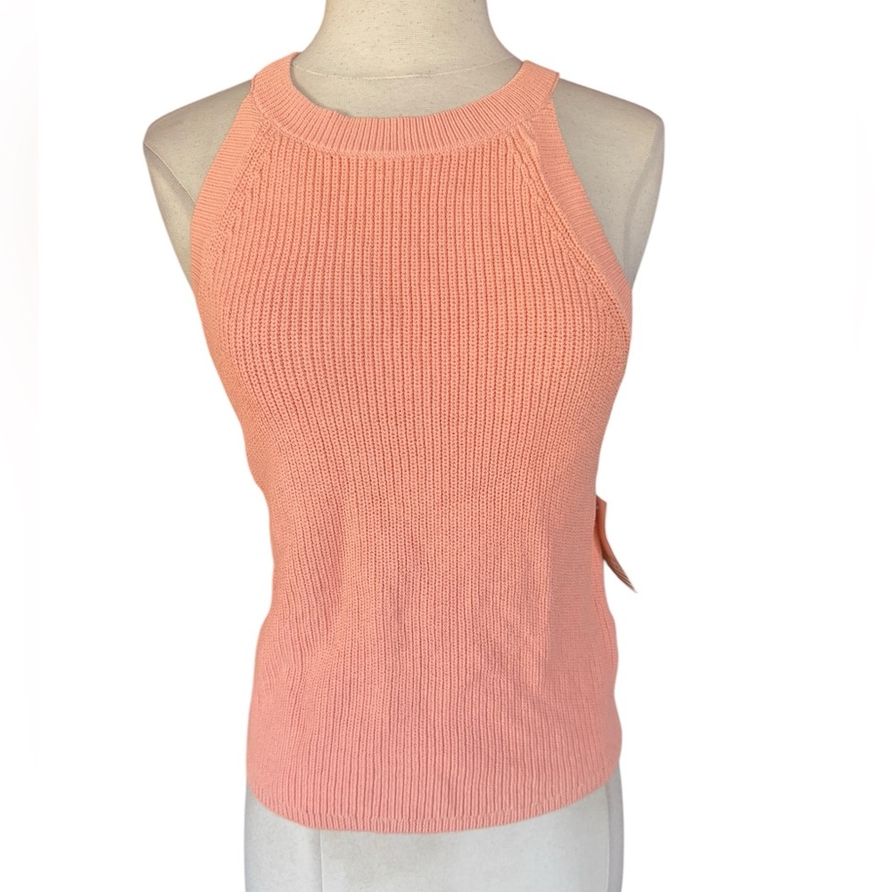 NWT Ophelia Roe Peach Halter Knit Tank Top